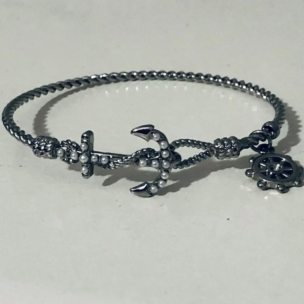 Silver Anchor Nautical Coastal Bracelet